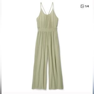 Prana Fernie Wide Leg Jumpsuit | Sage Green | Size Medium